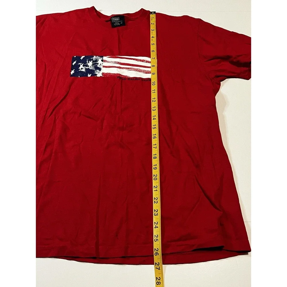 Vintage 90s Polo Ralph Lauren Flag Supreme T-shirt Size Medium